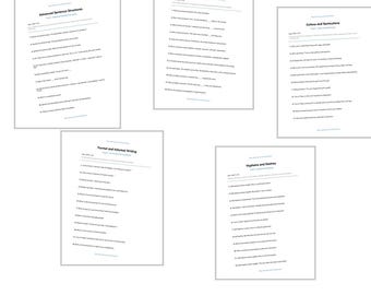 Feuilles d'exercices imprimables en anglais pour la 6e année PDF | Feuilles d'entraînement KS2 | 5 activités