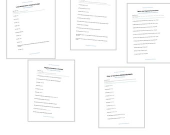 Feuilles d'exercices de maths imprimables pour 10-11 ans PDF | Activités éducatives | 5 feuilles (2e groupe)