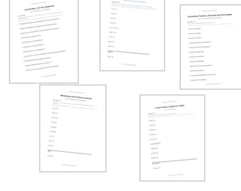 Feuilles d'exercices de maths imprimables pour 10-11 ans PDF | Activités éducatives | 5 feuilles