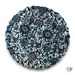 Hand-Painted Iznik Ceramic Plate, Turquoise Floral Turkish Wall Decor, Ottoman Pottery (10 Inch)