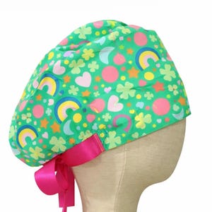 St. Patrick’s Day lucky charms euro style scrub hat