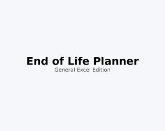 End of Life Planner | Final Wishes and Legacy Organizer | Estate Planning Workbook | Funeral and Medical Planner | Digital Download