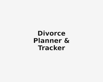 Divorce Planner & Tracker Excel | Asset Debt Expense Organizer | Custody Settlement Planner | Digital Download