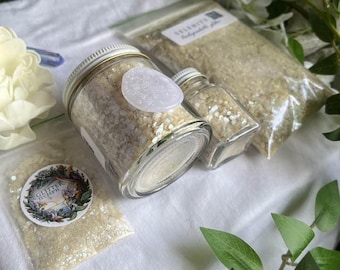White Iridescent Biodegradable Glitter "Selenite"