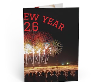 Happy New Year fireworks Greeting Cards | New Year 2026 celebration