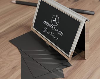 Personalized Metal Business Card Holder, Custom Name, Executive Gift AMG