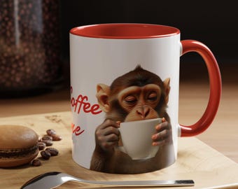 It's Coffee Time Monkey Mug | Accent Coffee Mug 11oz 15oz