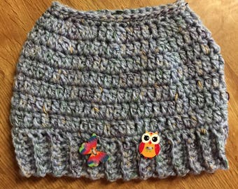Child's Crocheted ponytail hat