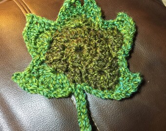 Crocheted leaves - large