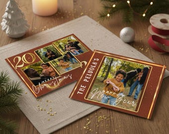 Editable Photo Christmas Card Template | Canva Printable Landscape