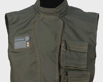 Chaleco Jedi Greeble inspirado en Star Wars, cosplay estilo Boba Fett