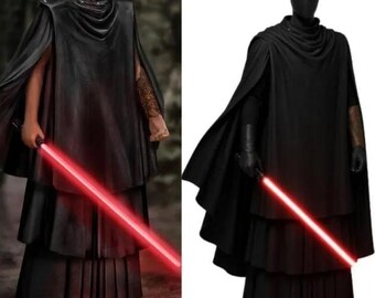 Disfraz de cosplay de The Stranger / Túnica y capa Sith de Acólito de Star Wars / Traje del lado oscuro para la Comic Con de Halloween