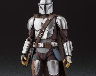 Cosplay de cazador de recompensas con armadura Beskar mandaloriana de Din Djarin