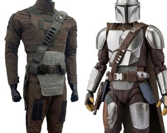Traje de vuelo de cosplay personalizado de 3 piezas con chaleco antibalas / Disfraz de cazarrecompensas de ciencia ficción / Armadura inspirada en Mandaloriano