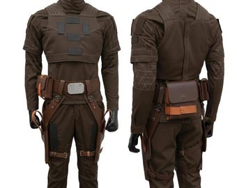 Traje de cosplay de 3 piezas con cinturón de Mandalorian / Disfraz de Mando inspirado en Star Wars / Traje de armadura de cazarrecompensas de ciencia ficción