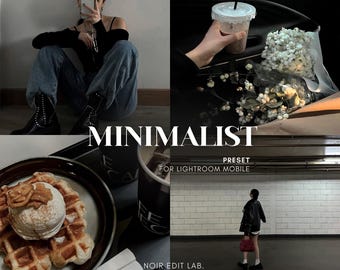 11 Minimalistisches Preset für Lightroom Mobile | Dark Aesthetic Filter Töne für Fotos Instagram Feed (Digitaler Download)