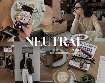 10 neutrale Lightroom-Preset-Paket | Weiche, warme, saubere, natürliche Töne für Fotos Instagram Feed
