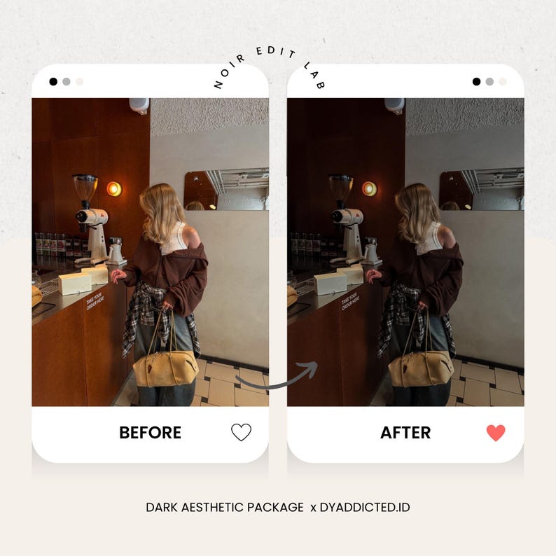 20 mörkestetiska Lightroom-förinställningar | Lågkontrast Mörkt, stämningsfullt Gamla pengar Svart Instagram-filter (digital nedladdning) bild 8