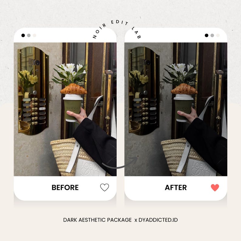 20 mörkestetiska Lightroom-förinställningar | Lågkontrast Mörkt, stämningsfullt Gamla pengar Svart Instagram-filter (digital nedladdning) bild 6