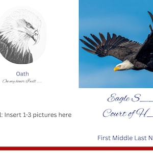 Eagle Scout Court of Honor Ceremony Digital Program - Customizable, Digital Download