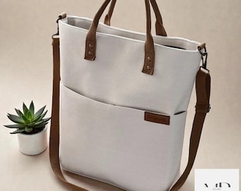 Canvas Tote Bag, Korean Style Shoulder Bag, Large Capacity Crossbody