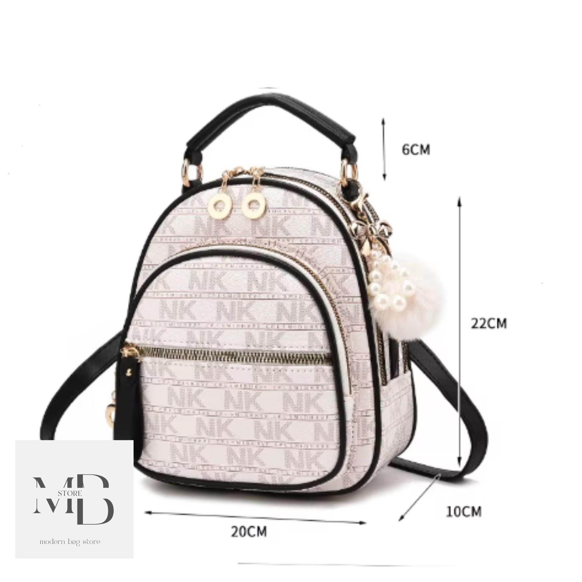 Faux Leather Mini Backpack With Pom-pom Charm - Etsy New Zealand