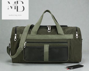 Waterproof Nylon Travel Duffle Bag, Large Capacity Weekender, Gym Sport Handbag