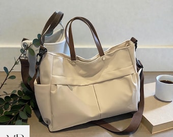 Chic Nylon Tote Bag, Large Capacity Crossbody, Travel Diaper Bag