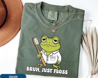 Comfort Colors Funny Frog Dentist T-Shirt, Dental Humor Gift