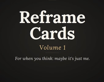 Printable Reframe Cards for Neurodivergent Minds | Stop Self-Blame & Understand Why Things Feel Hard (Autism, ADHD, Mental Health PDF)