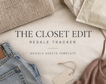 Resale Tracker Google Sheets Template | Closet Selling & Poshmark Organizer