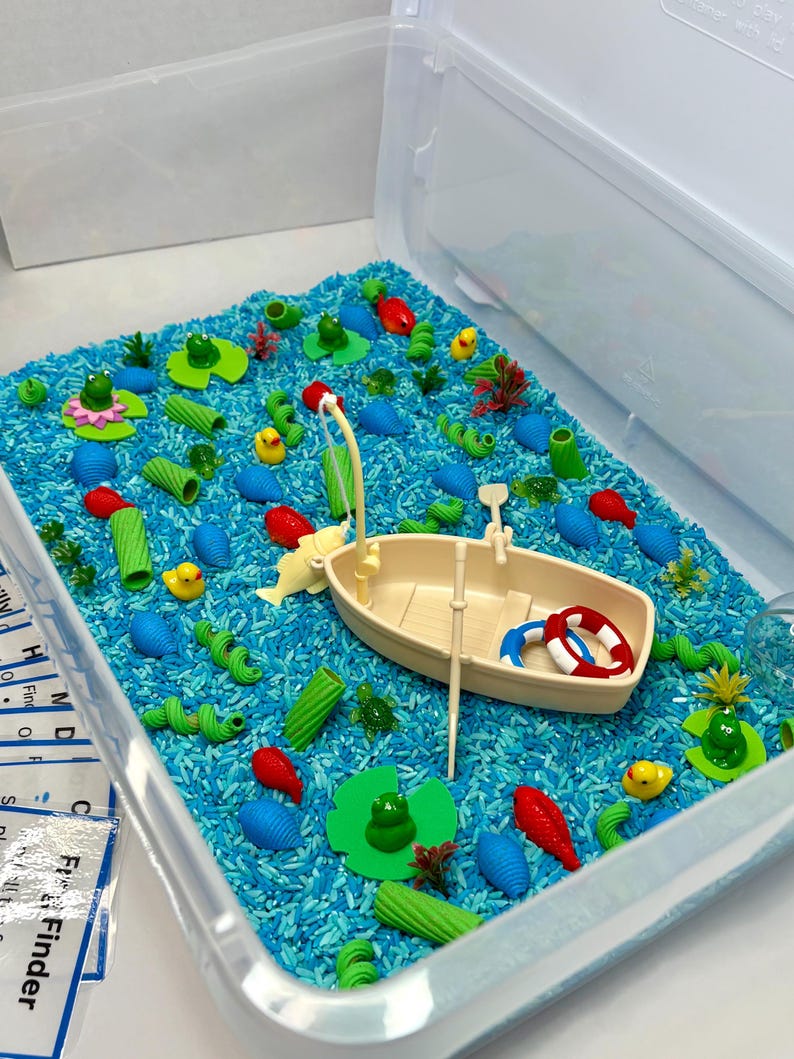 Pond Sensory Bin | Frog Duck Fine Motor Activity Toy - Etsy