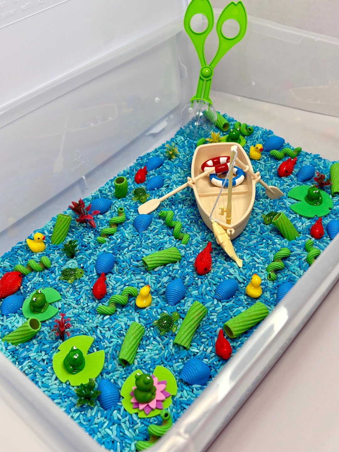 Pond Sensory Bin | Frog Duck Fine Motor Activity Toy - Etsy