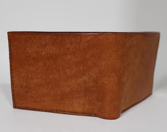 Handmade Leather Bi-fold Wallet - Raw Wallet