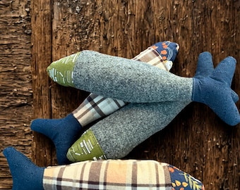 Handmade Organic Catnip Fish Toy - Rustic Cat Kicker