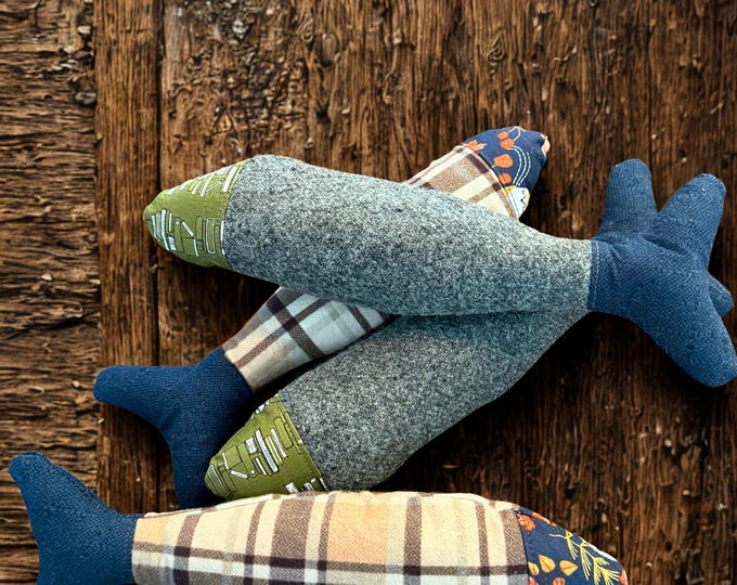 Handmade Organic Catnip Fish Toy - Rustic Cat Kicker