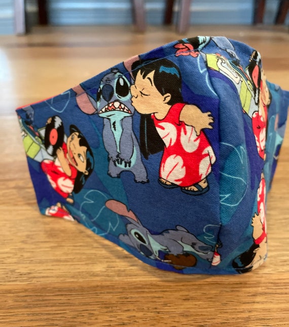 Lilo & Stitch Adult/Teen Double Layer Face Mask with Filter Pocket
