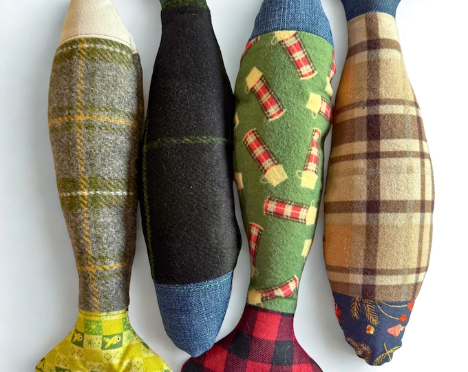 Handmade Organic Catnip Fish Toy - Rustic Cat Kicker