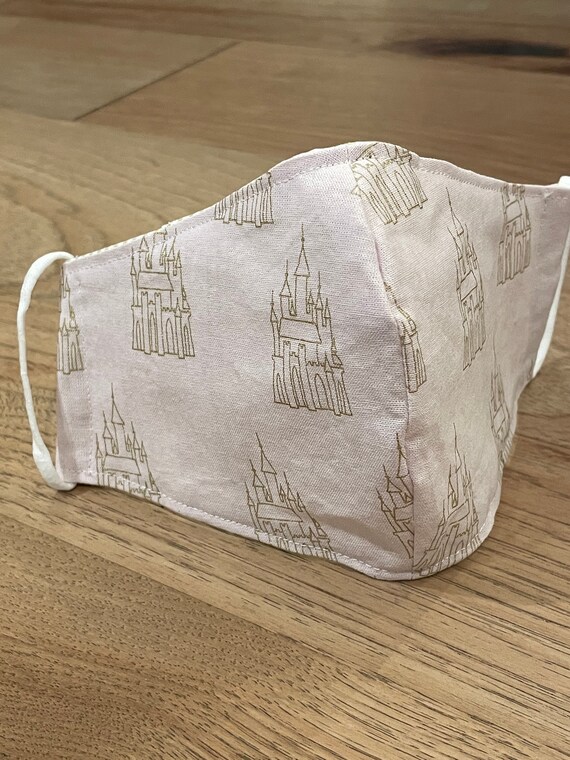 Disney Castle  Adult Double Layer Face Mask with Filter Pocket