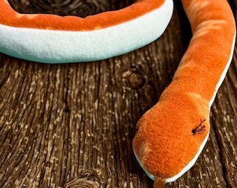 Autumn Leaves Catnip Snake Toy – Organic Catnip | Soft Fleece | Handmade in Minnesota | 44" Long