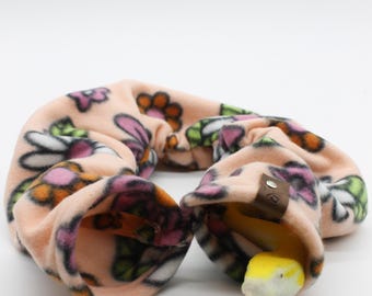 Fleece Reptile Hideout Donut: Gecko/Lizard Snuggle Sack, Flowers & Hearts