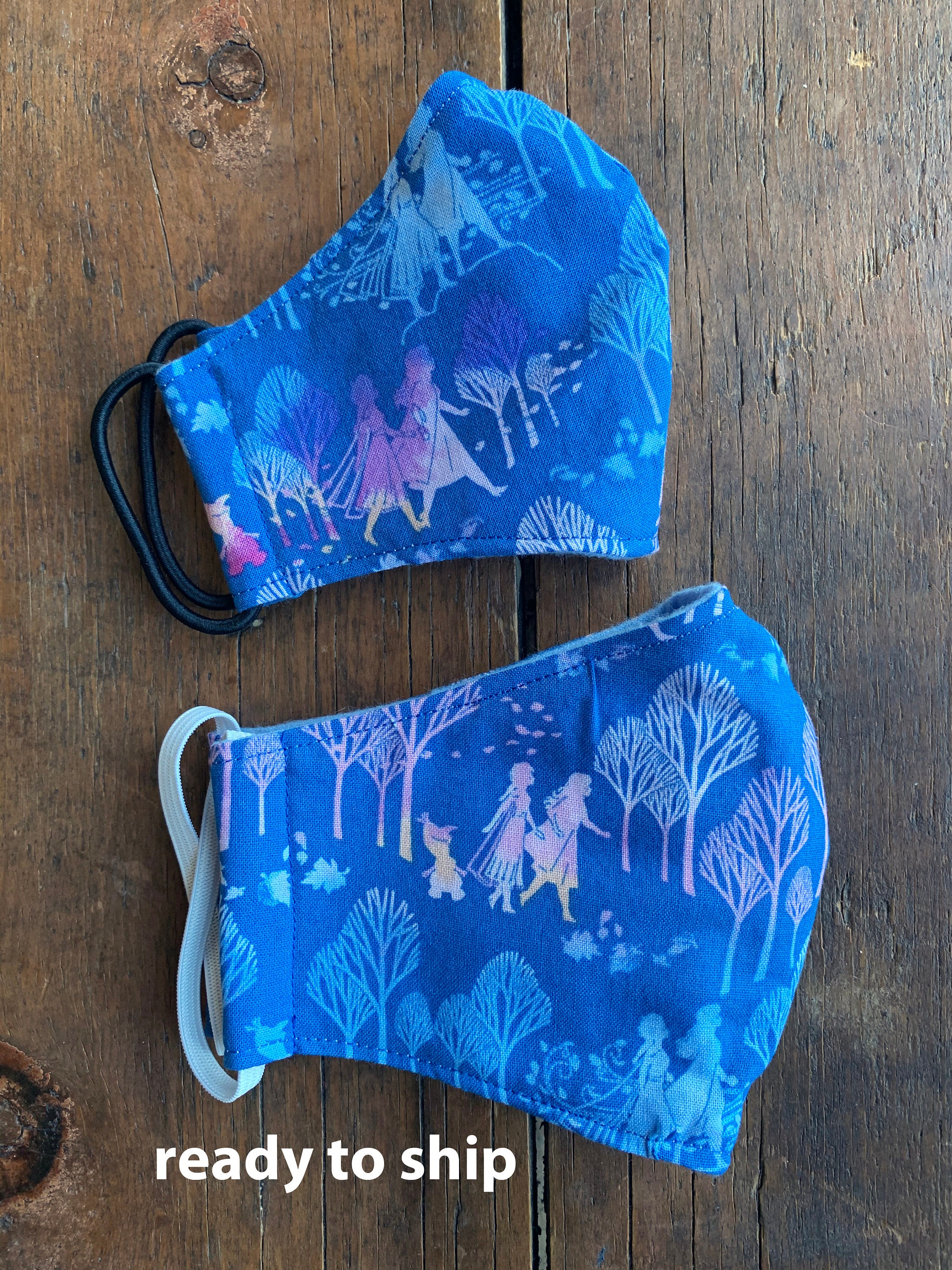 Frozen Child and Adult Double Layer Face Mask with Filter Pocket