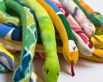 Oversized Catnip Snake Toy – Organic Catnip | Soft Fleece | Handmade in Minnesota | 44" Long