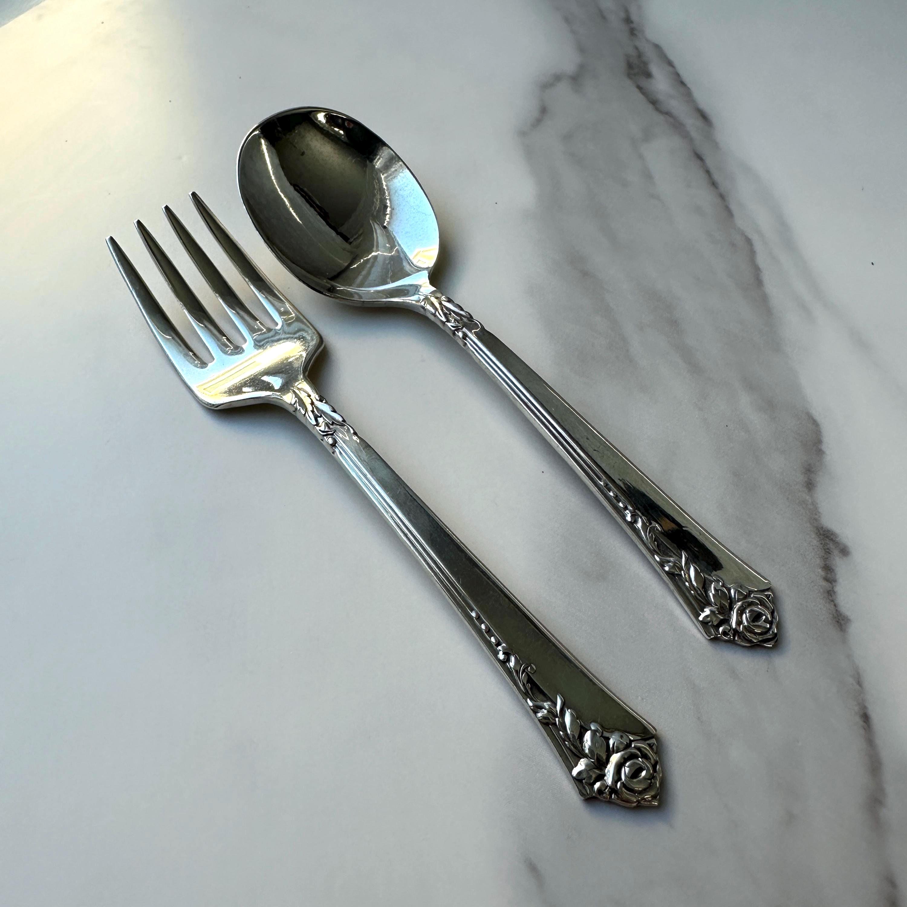 Heirloom Sterling Damask Rose Spoon - Etsy
