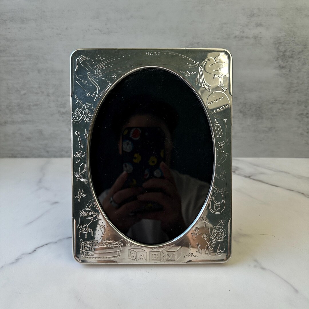 Vintage Silverplate Baby’s First Picture Frame - Etsy