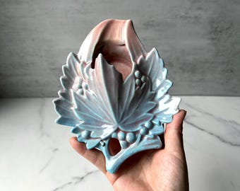 Vintage McCoy Pottery Pink and Blue Windproof Ashtray