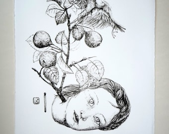 Botany Head #3, lithographie