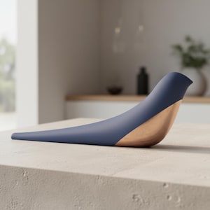 Zestaw 2 minimalistycznych rzeźb ptaków domowych | Skandynawski wystrój wnętrz | Druk 3D