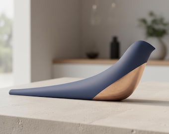 Zestaw 2 minimalistycznych rzeźb ptaków domowych | Skandynawski wystrój wnętrz | Druk 3D
