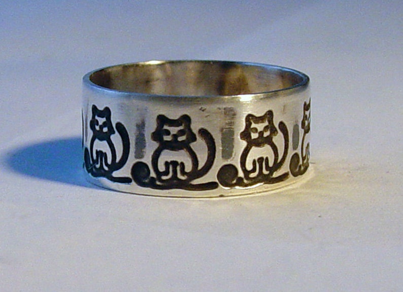 Personalized Cat Ring Silver Cat Jewelry Pussy Cat Ring Etsy